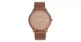 Calvin Klein Minimal Quartz Pink Gold Dial Pink Gold Mesh Bracelet Watch for Men - K3M11TFK Authentic Buy Shop Now