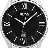 Hugo Boss Governer Black Dial Silver Steel Strap Watch for Men - 1513488 Authentic Buy Shop Now