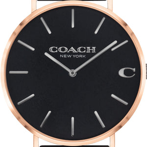 Coach Charles Black Ion Dial Black Mesh Bracelet Watch for Men - 14602470 Authentic Buy Shop Now