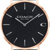 Coach Charles Black Ion Dial Black Mesh Bracelet Watch for Men - 14602470 Authentic Buy Shop Now
