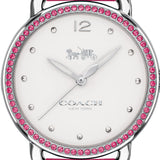 Coach Delancey White Dial Red Leather Strap Watch for Women - 14502879 Authentic Buy Shop Now
