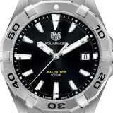 Tag Heuer Aquaracer Black Dial Silver Steel Strap Watch for Men - WBD1110.BA0928 Authentic Buy Shop Now