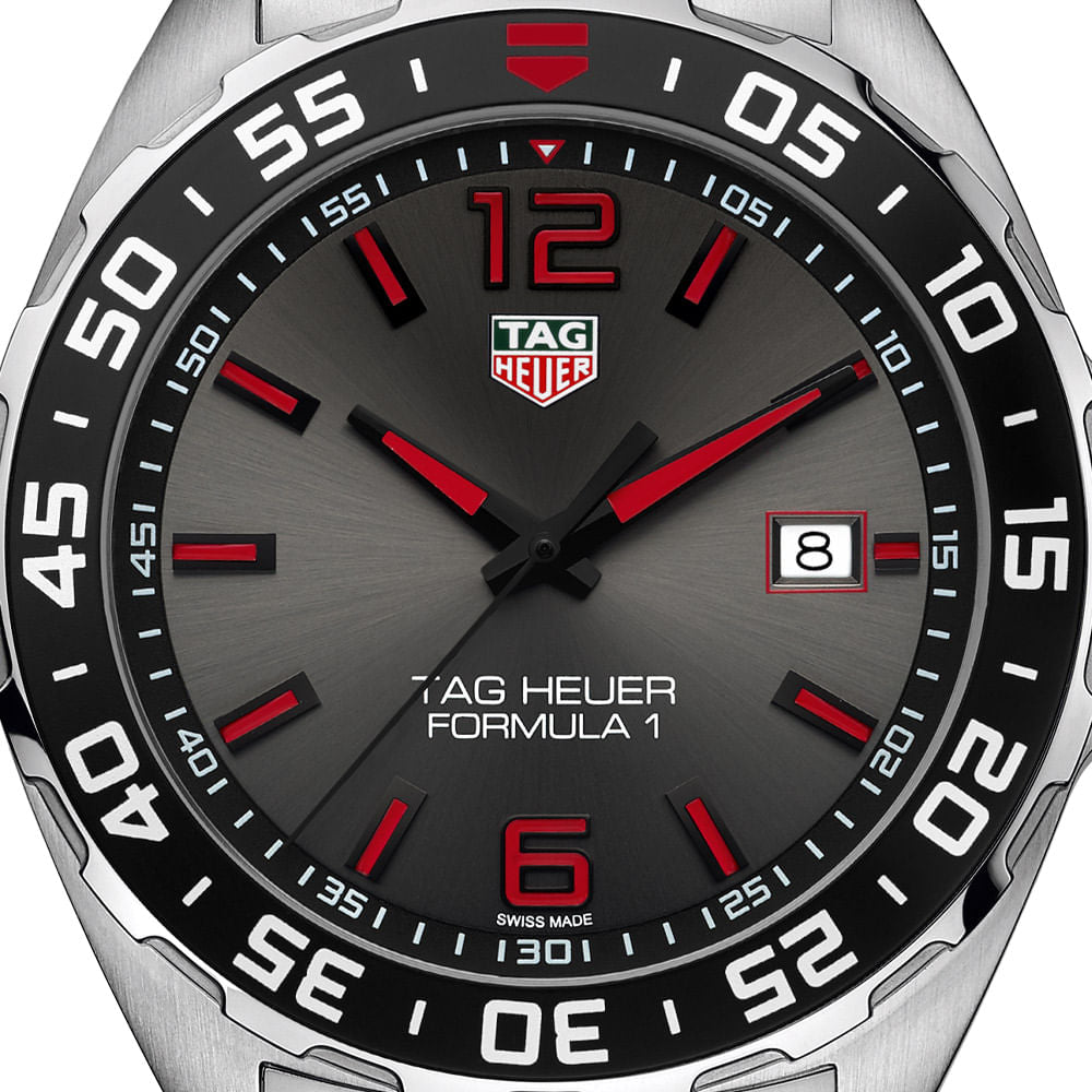 Tag Heuer Formula 1 Quartz Anthracite Dial Silver Steel Strap Watch for Men - WAZ1018.BA0842 Authentic Buy Shop Now