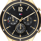 Tommy Hilfiger Eve Chronograph Quartz Black Dial Black Silicone Strap Watch For Women - 1782282 Authentic Buy Shop Now