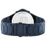 Tommy Hilfiger Justin Chronograph Blue Dial Blue Steel Strap Watch For Men - 1792058 Authentic Buy Shop Now