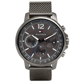 Tommy Hilfiger London Chronograph Grey Dial Grey Mesh Bracelet Watch for Men - 1791530 Authentic Buy Shop Now