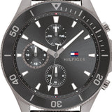 Tommy Hilfiger Larson Chronograph Grey Dial Silver Steel Strap Watch For Men - 1791918 Authentic Buy Shop Now
