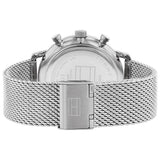 Tommy Hilfiger Legend Chronograph Green Dial Silver Mesh Bracelet Watch For Men - 1710567 Authentic Buy Shop Now
