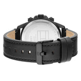 Tommy Hilfiger Lars Chronograph Black Dial Black Leather Strap Watch For Men - 1792062 Authentic Buy Shop Now