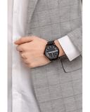 Armani Exchange Hampton Quartz Blue Dial Black Leather Strap Watch for Men - AX2411 Authentic Buy Shop Now