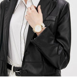 Michael Kors Parker Chronograph White Dial White Leather Strap Watch For Women - MK6916 Authentic Buy Shop Now