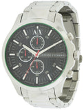 Armani Exchange Hampton Chronograph Black Dial Silver Steel Strap Watch For Men - AX2163 Authentic Buy Shop Now