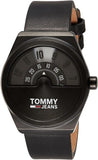 Tommy Hilfiger Monogram Pop Quartz Black Dial Black Leather Strap Watch For Men - 1791773 Authentic Buy Shop Now