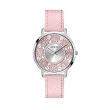 Guess Dahlia Analog Silver Dial Pink Leather Strap Watch for Women - GW0529L1 Authentic Buy Shop Now