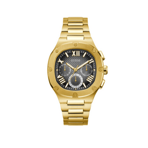 Guess Headliner Multifunction Black Dial Gold Steel Strap Watch For Men - GW0572G2 Authentic Buy Shop Now