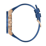 Guess Poseidon Chronograph Blue Dial Blue Silicone Strap Watch For Men - GW0425G3 Authentic Buy Shop Now