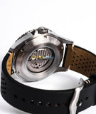 Fossil Crewmaster Sports Automatic Black Dial Black Leather Strap Watch for Men - ME3148 Authentic Buy Shop Now