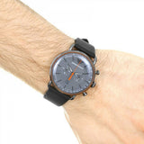 Emporio Armani Aviator Grey Dial Grey Leather Strap Watch For Men - AR11168 Authentic Buy Shop Now
