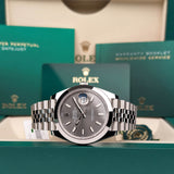 Rolex Datejust 41 Oyster Grey Dial Silver Oystersteel Bracelet Watch for Men - M126300-0008 Authentic Buy Shop Now