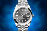Rolex Datejust 41 Oyster Grey Dial Silver Oystersteel Bracelet Watch for Men - M126300-0008 Authentic Buy Shop Now