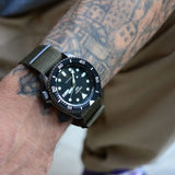 Seiko 5 Sport Automatic Black Dial Green Nylon Strap Watch For Men - SRPD65K4 Authentic Buy Shop Now