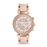 Michael Kors Parker Pink Dial Two Tone Steel Strap Watch for Women - MK6110 Authentic Buy Shop Now
