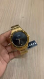 Guess Scope Quartz Black Dial Gold Steel Strap Watch for Men - GW0427G2 Authentic Buy Shop Now