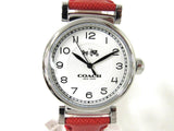 Coach Madison White Dial Red Leather Strap Watch for Women - 14502407 Authentic Buy Shop Now