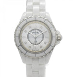Chanel J12 Diamonds Quartz Mother of Pearl White Dial White Steel Strap Watch for Women - J12 H2570 Authentic Buy Shop Now