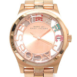 Marc Jacobs Henry Skeleton Rose Gold Dial Rose Gold Steel Strap Watch for Women - MBM3264 Authentic Buy Shop Now