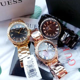 Guess Sparkler Diamonds Black Dial Black Steel Strap Watch for Women - GW0111L4 Authentic Buy Shop Now