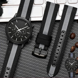 Emporio Armani Luigi Chronograph Quartz Black Dial Two Tone Nylon Strap Watch For Men - AR1948 Authentic Buy Shop Now