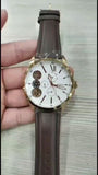 Fossil Flynn Twist Mechanical White Dial Brown Leather Strap Watch for Men - BQ2218 Authentic Buy Shop Now