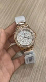 Guess Crown Jewel Multifunction Diamonds White Dial Rose Gold Steel Strap Watch For Women - GW0410L3 Authentic Buy Shop Now