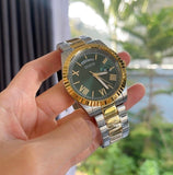 Guess Connoisseur Green Dial Two Tone Steel Strap Watch for Men - GW0265G8 Authentic Buy Shop Now