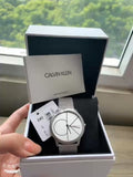 Calvin Klein Minimal White Dial Silver Mesh Bracelet Watch for Women - K3M5215X Authentic Buy Shop Now