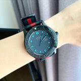 Gucci G Timeless Sport Black Dial Two Tone NATO Strap Watch For Men - YA126229 Authentic Buy Shop Now