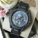 Fossil Riley Quartz Blue Dial Blue Steel Strap Watch for Women - ES4294 Authentic Buy Shop Now