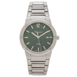 Salvatore Ferragamo F-80 Classic Green Dial Silver Steel Strap Watch for Men - SFDT02123 Authentic Buy Shop Now