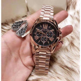 Michael Kors Bradshaw Black Dial Rose Gold Steel Strap Watch for Women - MK5854 Authentic Buy Shop Now