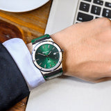 Salvatore Ferragamo F-80 Classic Green Dial Green Leather Strap Watch for Men - SFDT00119 Authentic Buy Shop Now