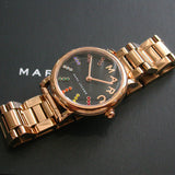 Marc Jacobs Roxy Black Dial Rose Gold Steel Strap Watch for Women - MJ3569 Authentic Buy Shop Now