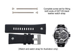 Diesel Mr Daddy Chronograph White Dial Black Leather Strap Watch For Men - DZ7125 Authentic Buy Shop Now