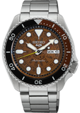 Seiko 5 Sports Sonar Special Edition Brown Dial Silver Steel Strap Watch For Men - SRPJ47K1 Authentic Buy Shop Now