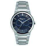 Salvatore Ferragamo Sapphire Blue Dial Silver Steel Strap Watch for Men - SFHP006-20 Authentic Buy Shop Now