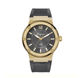 Salvatore Ferragamo F-80 Classic Black Dial Black Rubber Strap Watch for Men - SFHY01621 Authentic Buy Shop Now