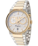 Salvatore Ferragamo F-80 Classic White Dial Two Tone Steel Strap Watch for Men - SFME00821 Authentic Buy Shop Now