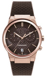 Salvatore Ferragamo Sapphire Chrono Brown Dial Brown Rubber Strap Watch for Men - SFME01023 Authentic Buy Shop Now