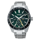 Seiko Presage Sharp Edged Series GMT Green Dial Silver Steel Strap Watch For Men - SPB219J1 Authentic Buy Shop Now