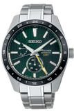 Seiko Presage Sharp Edged Series GMT Green Dial Silver Steel Strap Watch For Men - SPB219J1 Authentic Buy Shop Now
